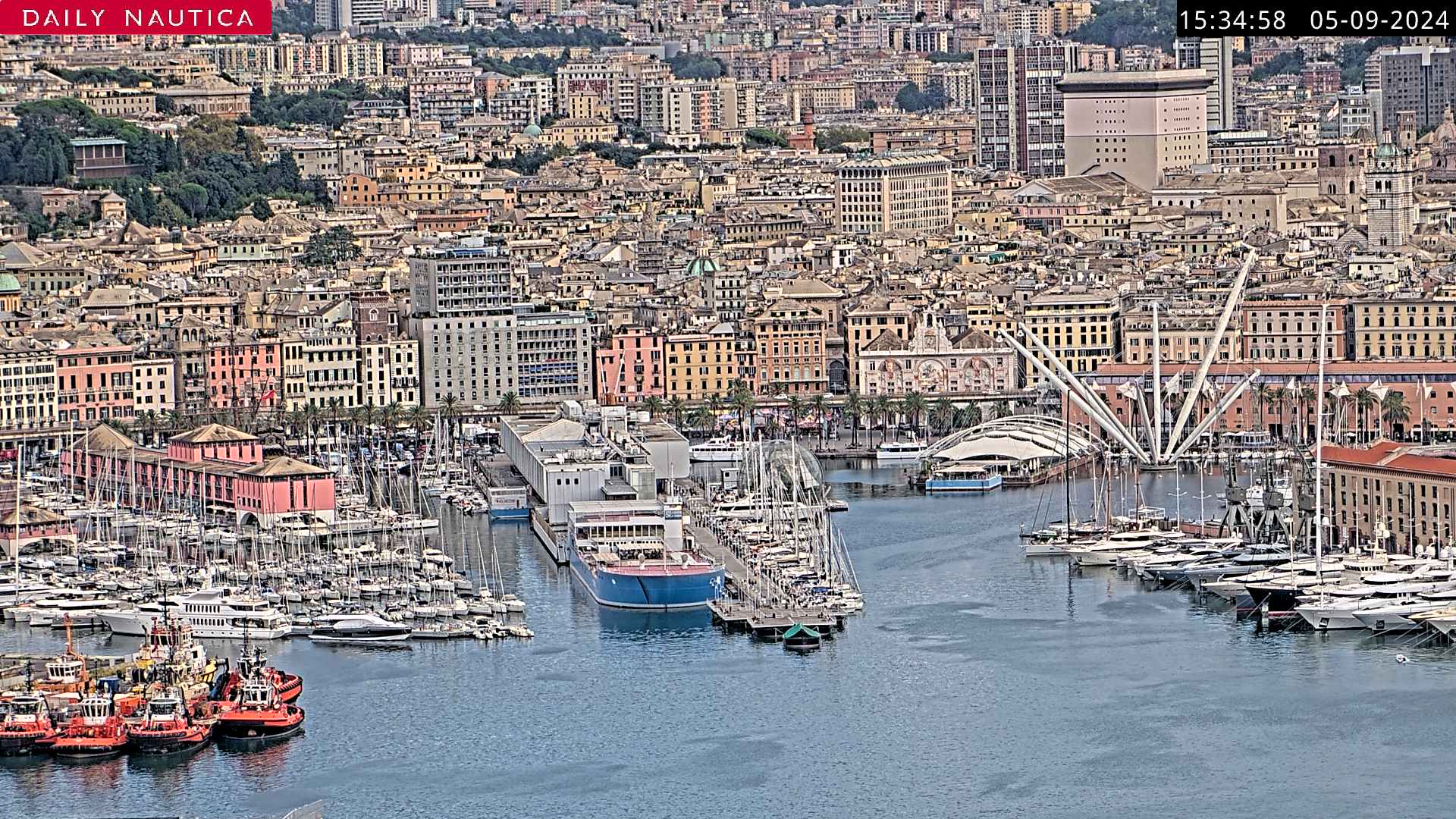 La webcam di Liguria Nautica sul Porto di Genova