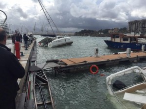 Il Grecale a Palermo: danni nei porti, barche affondate. FOTO