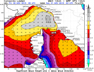 Mareggiate e freddo sul Mar Ligure, previsto Libeccio anche oltre i 50 nodi