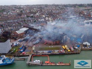 Incendio sull’isola di Wight: che disastro!