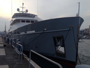 Il megayacht Elisabet alla Nuova Darsena di Genova