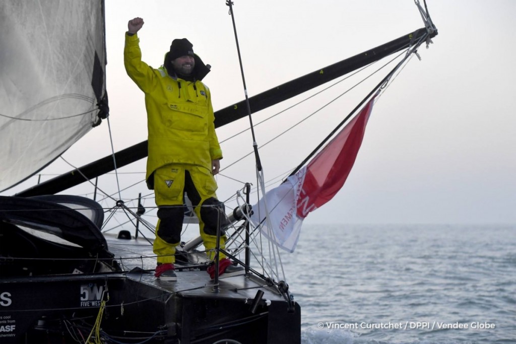 Alex Thomson all'arrivo