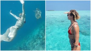 Federica Pellegrini regina delle Maldive: a spasso nelle acque dell’Oceano Indiano con una strana amica… Ecco il video!