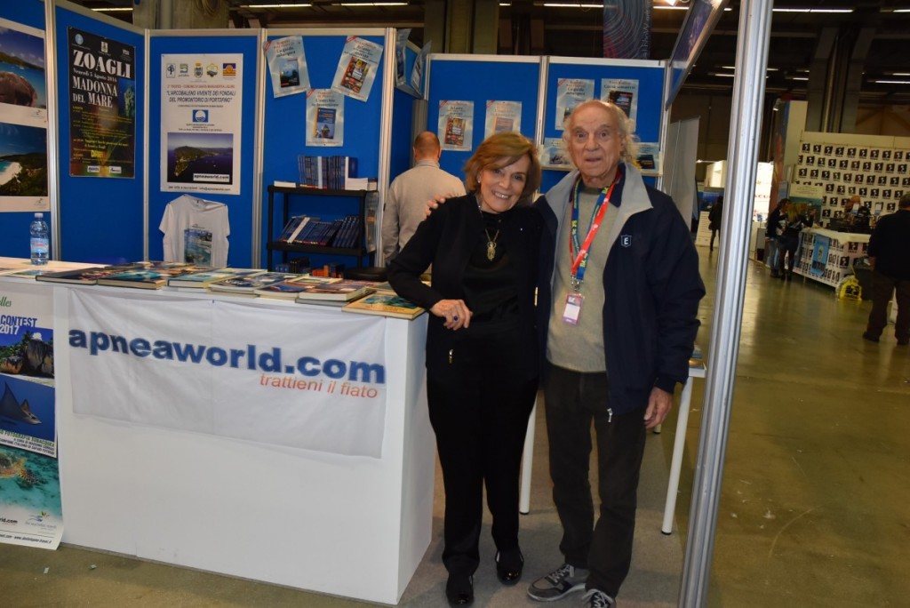 Gianni RIsso allo stand di Apneaworld all'Eudi Show 2017