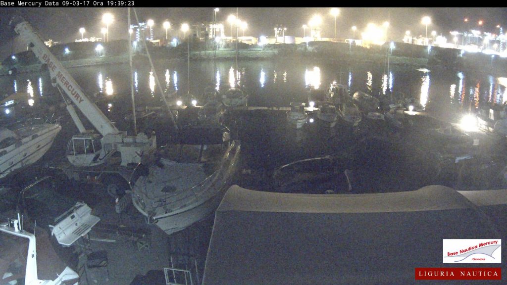 La Base Nautica Mercury dalla webcam di Liguria Nautica