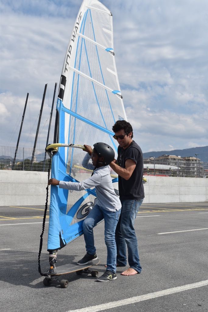 Prove di wind skate anche per i bambini con Entella Sports