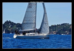 Una barca in regata durante l'International Portofino's Week 2016