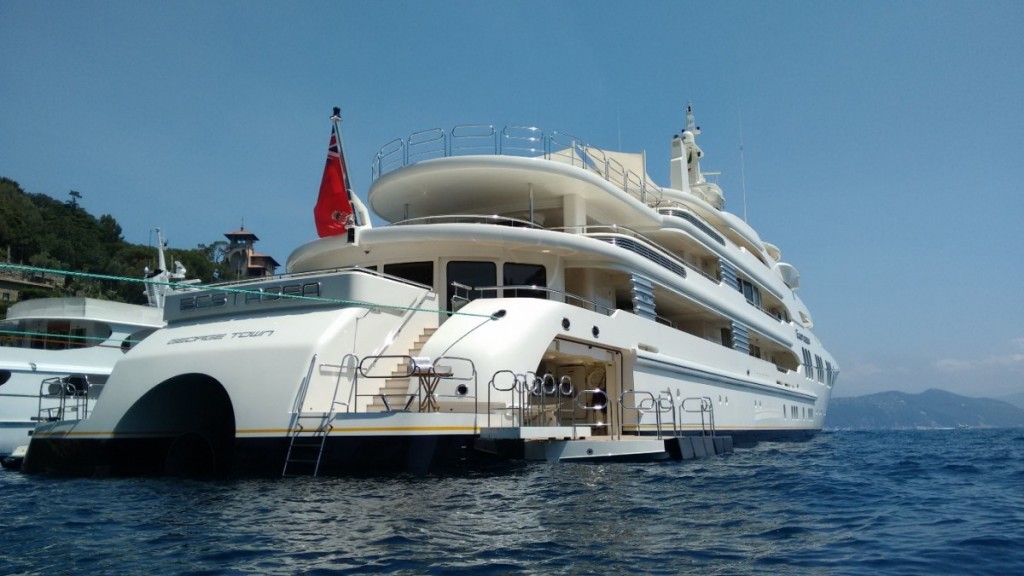 Megayacht Ecstasea a Portofino: foto a poppa