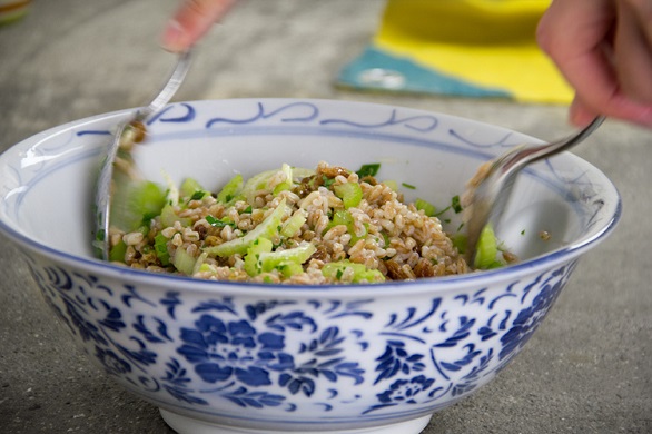 Farro alle verdure e agrumi