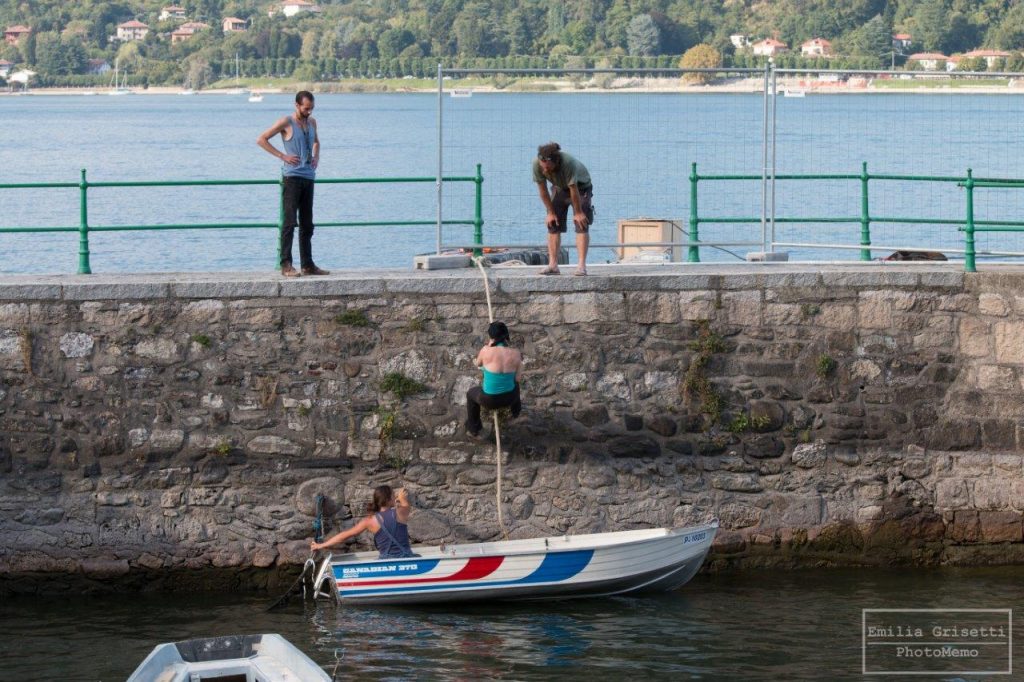 Il pontile dell'Antico Porto di Arona è l'unico punto 