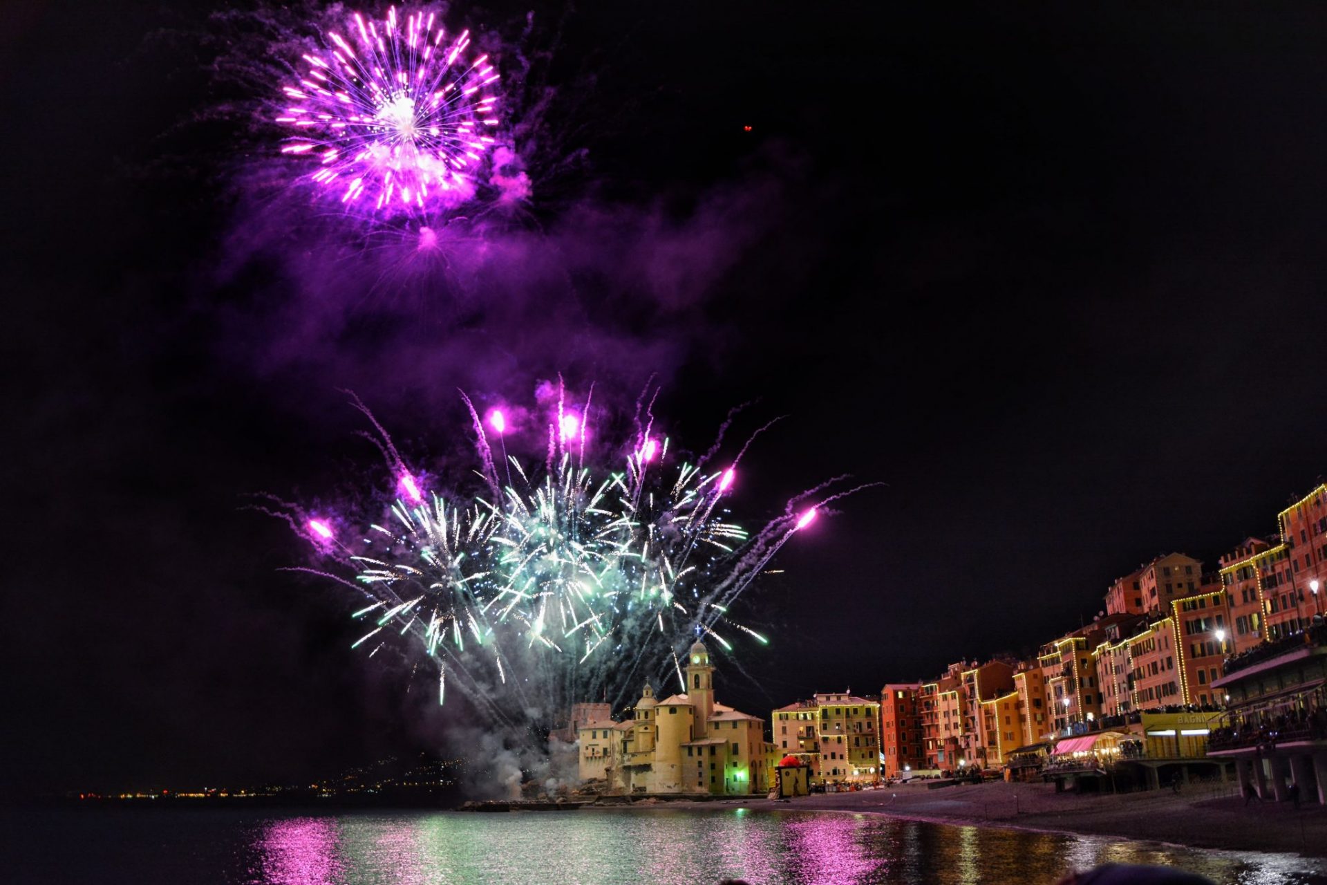 I fuochi di San Fortunato a Camogli nel 2016