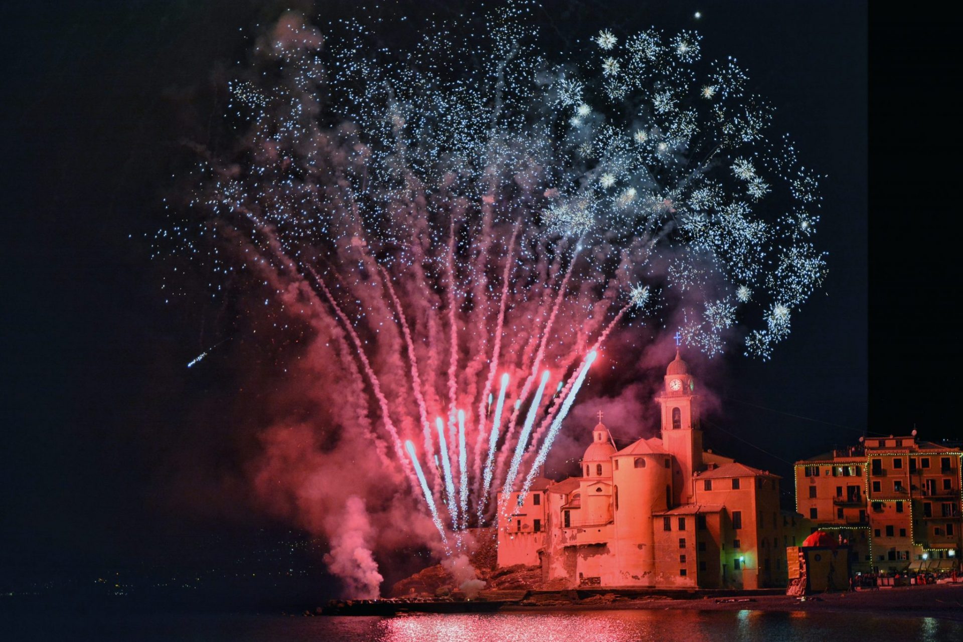 I fuochi di San Fortunato a Camogli nel 2016