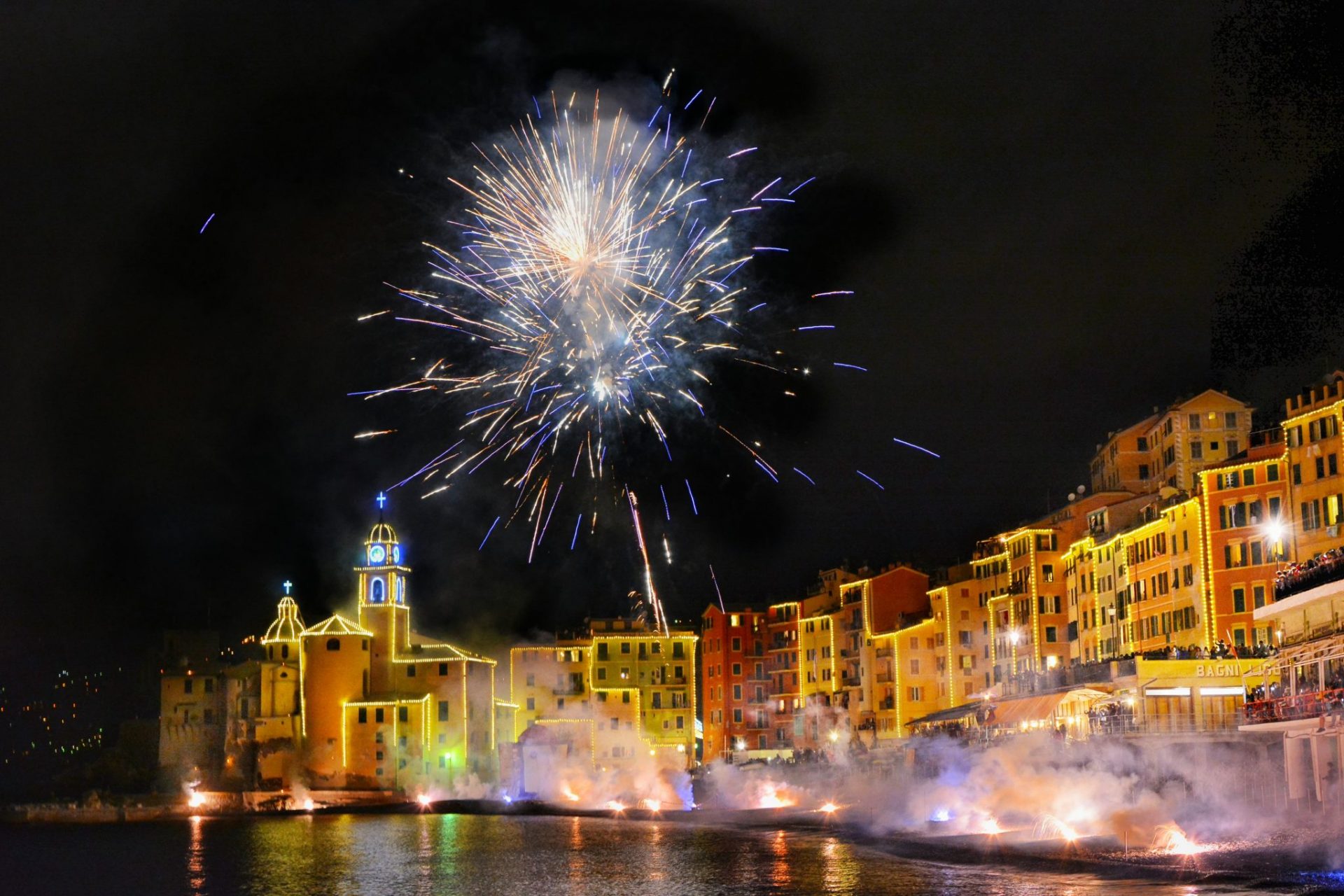 I fuochi di San Fortunato a Camogli nel 2015