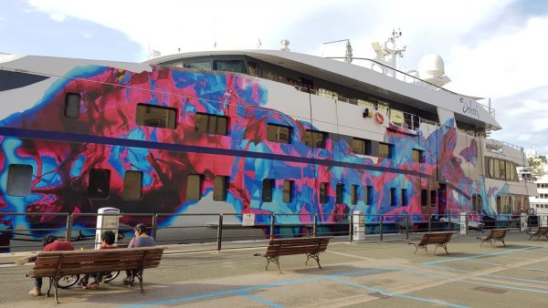 Il superyacht Saluzi a Genova: ecco il significato dei suoi graffiti