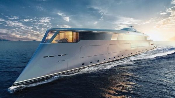 Does the Aqua, the 112-metre hydrogen yacht belong to Bill Gates? The designer, Sinot, denies this