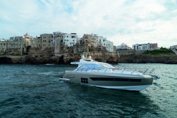 Sporty lines and “cosy minimal” interior design with an outdoor kitchen for the S6 Azimut Yachts