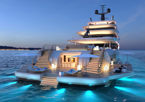 The Island, the “beach on the stern” on Nauta Design yachts has been patented