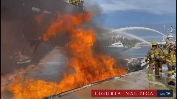 A vessel catches fire in Fort Lauderdale and damages the megayacht W which had just been refitted