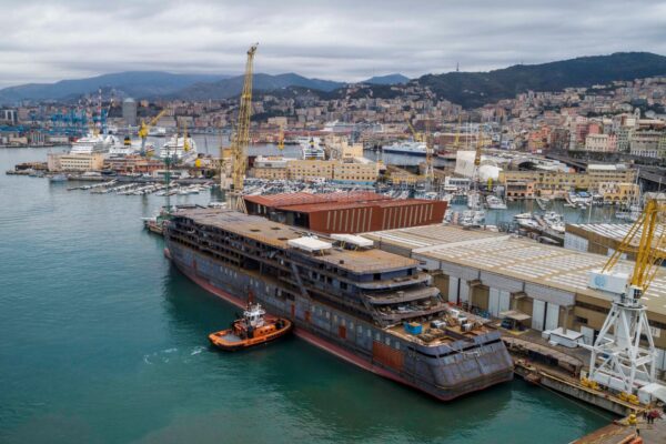 L’arrivo a Genova di Seabourn Venture: sarà la prima nave expedition ultralusso firmata da T. Mariotti