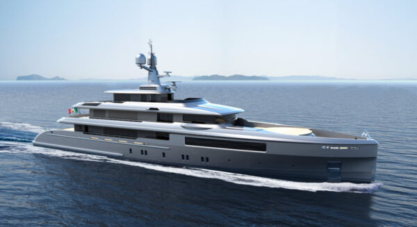 Presenting the rendering for the on spec mega yacht Costruzione 127 by Cantieri Navali Codecasa