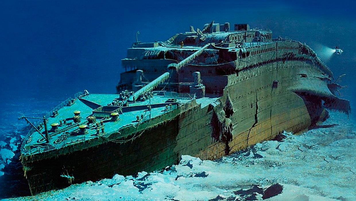 immagini reali del relitto del Titanic