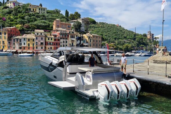 Exclusive: Azimut Verve 47 in Portofino thanks to V Marine. Its first time in Europe