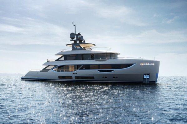 The first renderings of the Oasis 34M by Benetti, the super yacht with a private oasis