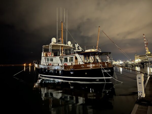 A deep sea fishing vessel transformed into a charming yacht by Cantieri Navali di Sestri