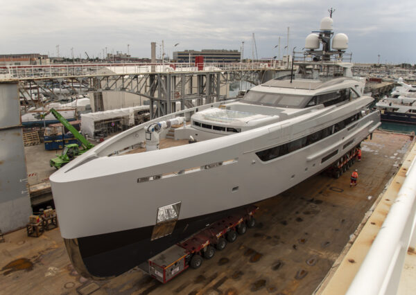 The Tankoa S501 has been launched in Genoa, the fourth hybrid mega yacht in the 50 metre series