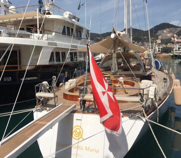 On board the “Quarta Santa Maria”, a gem of a sail boat by the Sangermani shipyard