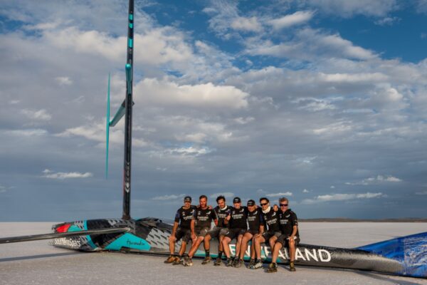 Team New Zealand and Glenn Ashby create a new world record for wind-powered speed on land