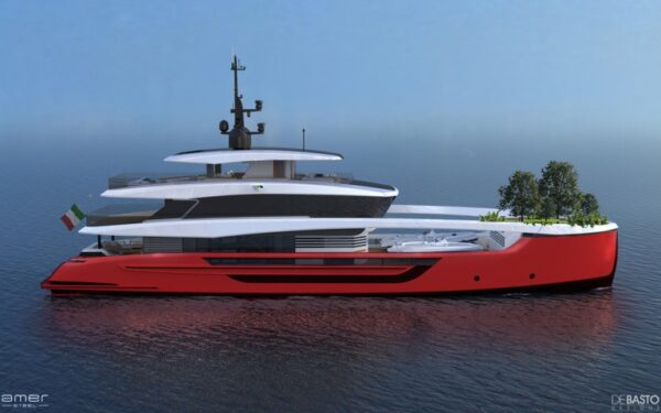 Valentino firma “Rouge”, il nuovo superyacht da 113 metri di Amer: avrà un bosco a bordo