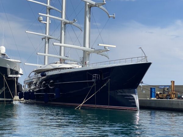 The sailing superyacht, “Black Pearl” sighted in Genova: images by DN