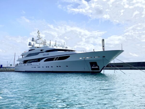 The megayacht, Silver Angel by Benetti has been sighted in Genova: it is available for charter