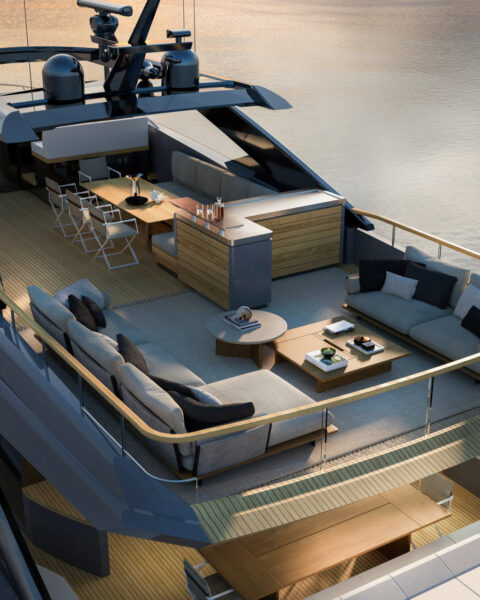 Ludovica Serafini e Roberto Palomba firmano l’interior design del nuovo F100 Glass Cabin di Amer Yachts