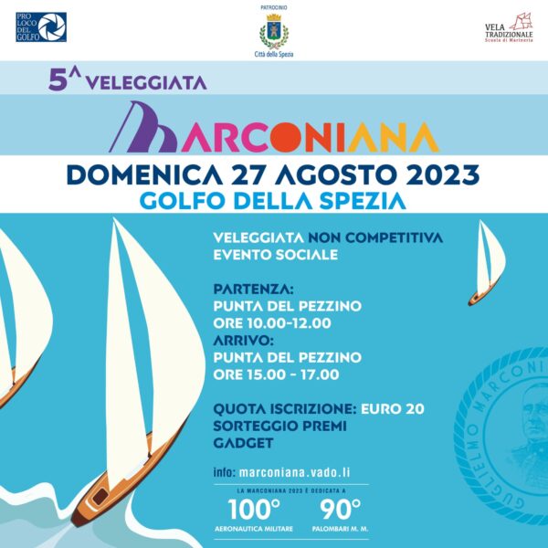 Il 27 agosto nel Golfo della Spezia la quinta edizione della Veleggiata Marconiana