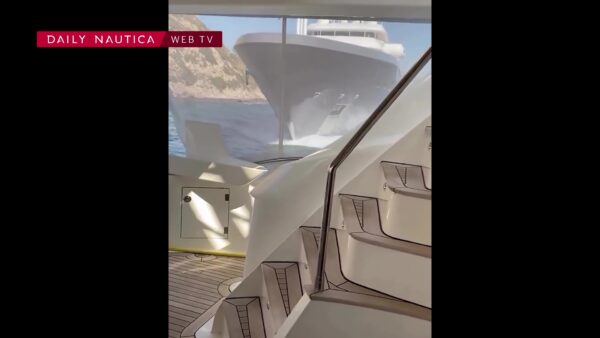 Il video dell’impatto tra i due superyacht in Turchia visto da bordo dell’A.Mey