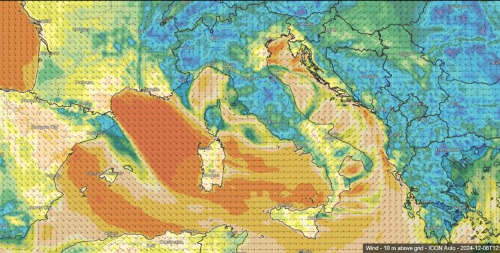 Continua la dinamicità atmosferica su buona parte del Mediterraneo