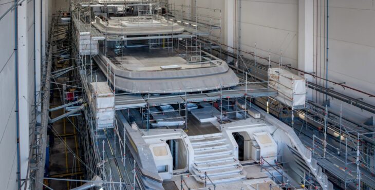 Construction continues on the CRN M/Y 145 Project Thunderball