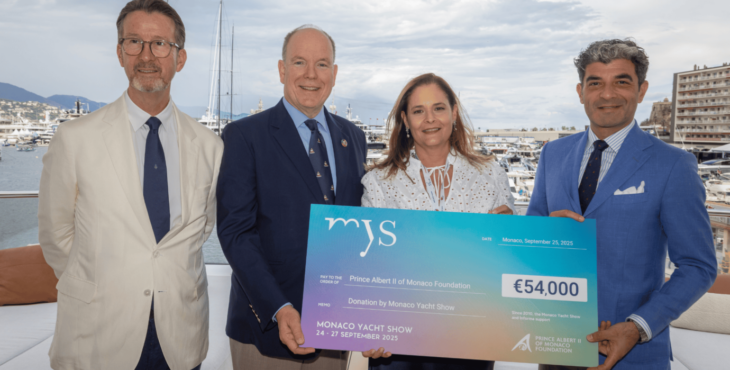 The Monaco Yacht Show continues its support of the Prince Albert II Foundation to protect the environment
